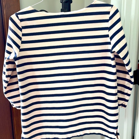 J Crew Navy/Cream Striped Top - Favorite Shirt! - Picture 5 of 5